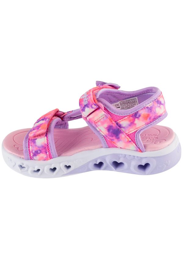 skechers - Sandały dziewczęce, S-Lights: Flutter Hearts Sandal - Blurry Love. Kolor: różowy
