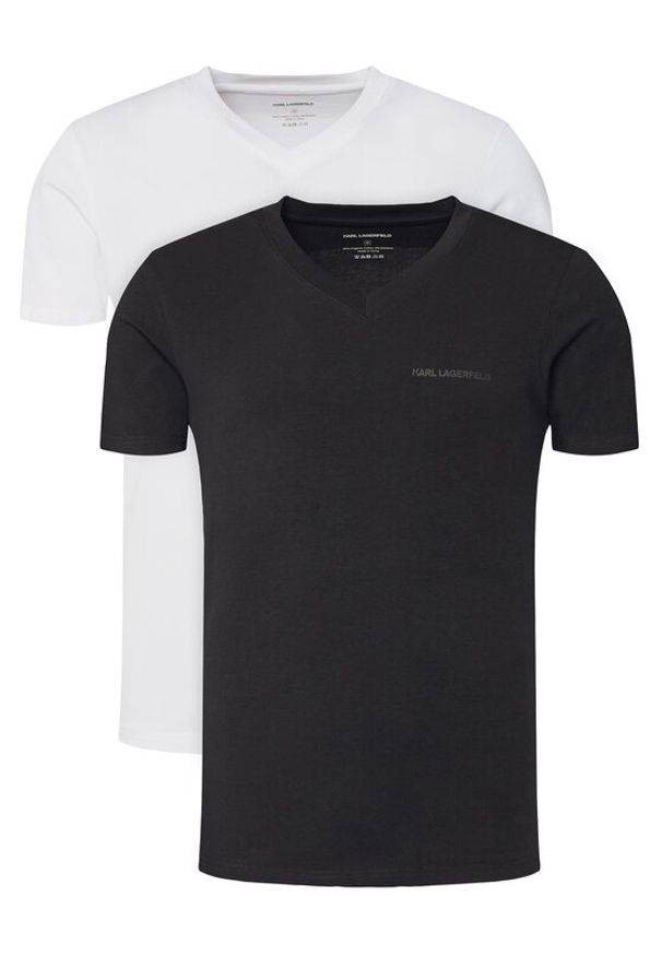 Karl Lagerfeld - KARL LAGERFELD Komplet t-shirtów A3M47006 Kolorowy Slim Fit. Typ kołnierza: dekolt w karo. Materiał: bawełna. Wzór: kolorowy