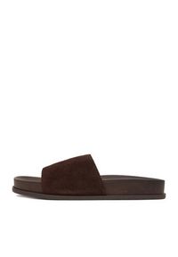 Gino Rossi - GINO ROSSI Klapki C-LZRL1390-3 Brązowy. Kolor: brązowy. Materiał: zamsz, skóra #9