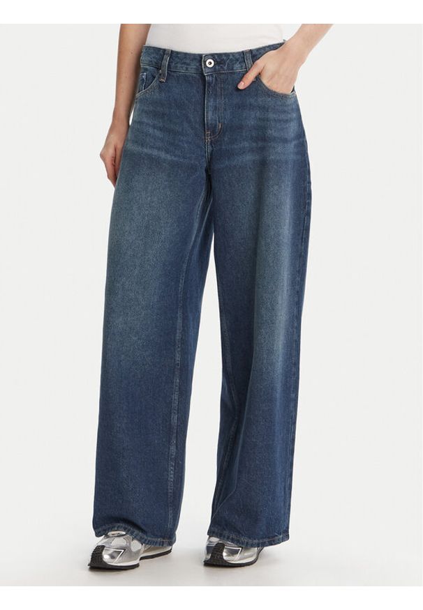 Karl Lagerfeld Jeans Jeansy A3W10079 Niebieski Wide Leg. Kolor: niebieski