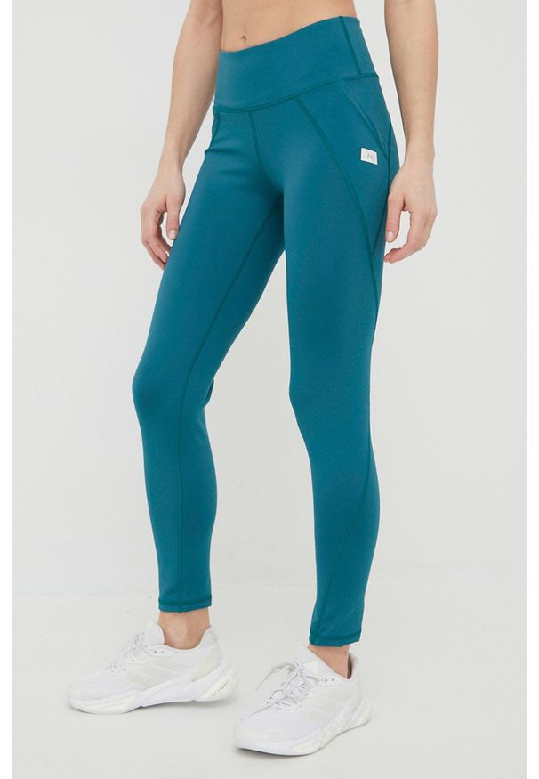 ARKK Copenhagen - Arkk Copenhagen legginsy damskie kolor zielony z nadrukiem. Kolor: zielony. Wzór: nadruk