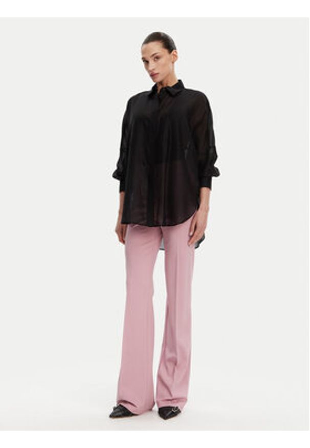 ACCESS FASHION Koszula 53-7068-104 Czarny Loose Fit. Kolor: czarny. Materiał: lyocell