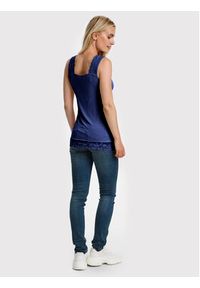 Cream Top Florence 10600385 Granatowy Slim Fit. Kolor: niebieski. Materiał: wiskoza #4