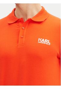 Karl Lagerfeld - KARL LAGERFELD Polo 745088 552235 Czerwony Regular Fit. Typ kołnierza: polo. Kolor: czerwony. Materiał: bawełna