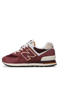 New Balance Sneakersy U574MO2 Czerwony. Kolor: czerwony. Materiał: zamsz, skóra. Model: New Balance 574 #7