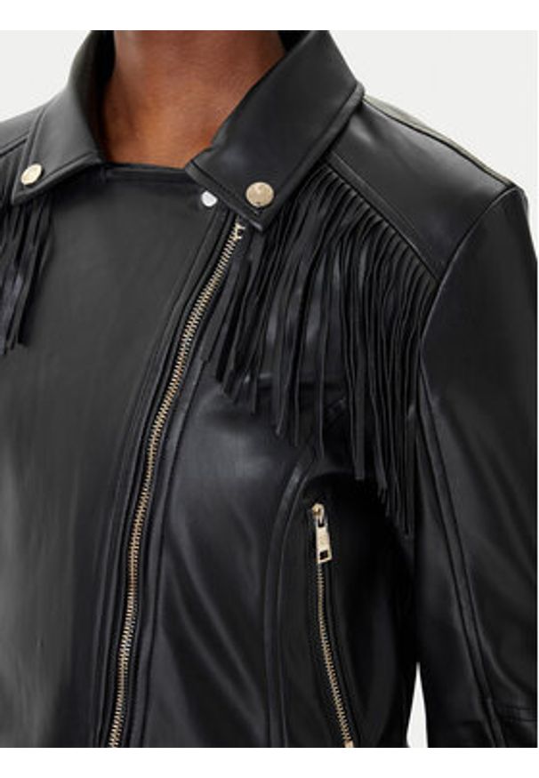 Rinascimento Kurtka z imitacji skóry CFC0124662003 Czarny Regular Fit. Kolor: czarny. Materiał: skóra