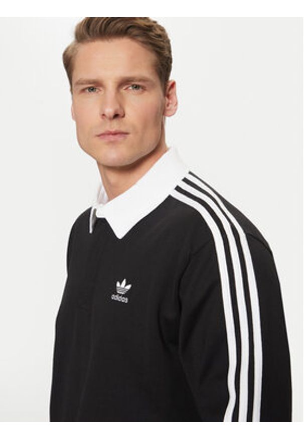 Adidas - adidas Polo adicolor Rugby IZ4806 Czarny Regular Fit. Typ kołnierza: polo. Kolor: czarny. Materiał: bawełna