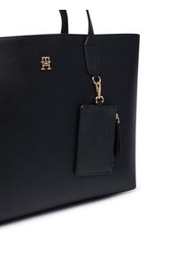 TOMMY HILFIGER - Tommy Hilfiger Torebka Th Icon Tote AW0AW18724 Czarny. Kolor: czarny. Materiał: skórzane #5