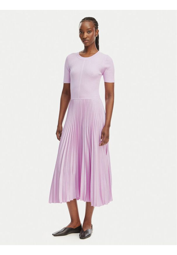 BOSS Sukienka codzienna Fadridi 50535658 Fioletowy Regular Fit. Okazja: na co dzień. Kolor: fioletowy. Materiał: syntetyk. Typ sukienki: proste. Styl: casual