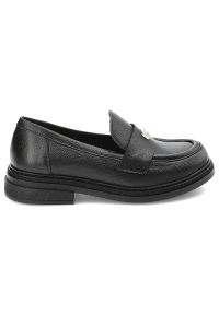 Czarne Mokasyny Armodo Eleganckie Obuwie Damskie. Okazja: na co dzień, do pracy. Zapięcie: klamry. Kolor: czarny. Materiał: skóra. Styl: elegancki #3