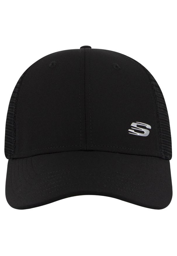 skechers - Czapka z daszkiem dla dorosłych Skechers Sport S Metal Hat Cap. Kolor: czarny. Materiał: poliester. Styl: sportowy