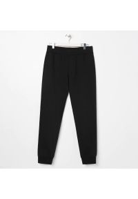 Sinsay - Spodnie dresowe slim fit - Czarny. Kolor: czarny. Materiał: dresówka