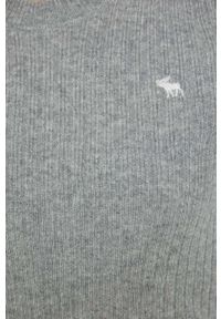 Abercrombie & Fitch sweter kaszmirowy damski kolor szary lekki. Kolor: szary. Materiał: kaszmir. Długość rękawa: długi rękaw. Długość: długie #4