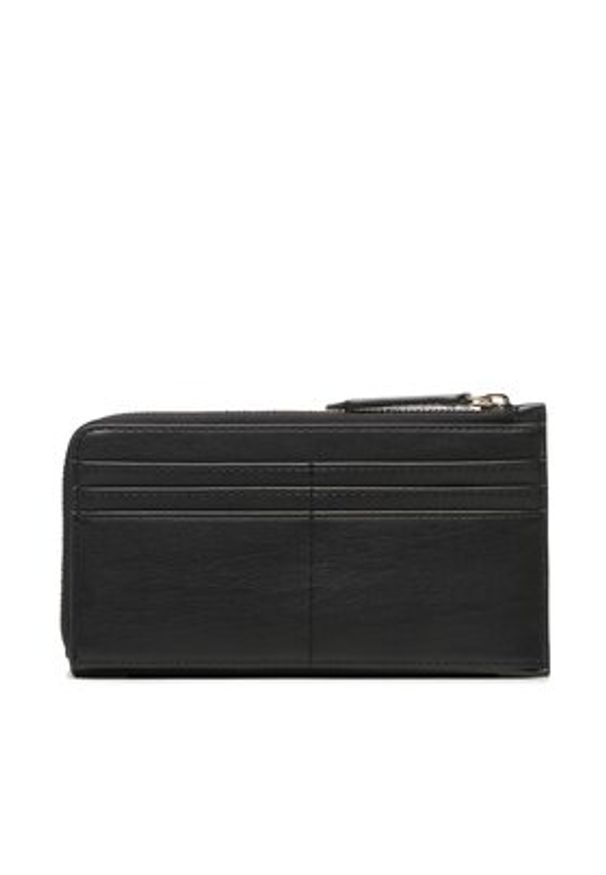 TOMMY HILFIGER - Tommy Hilfiger Duży Portfel Damski Th Feminine Large Slim Wallet AW0AW14890 Czarny. Kolor: czarny. Materiał: skóra