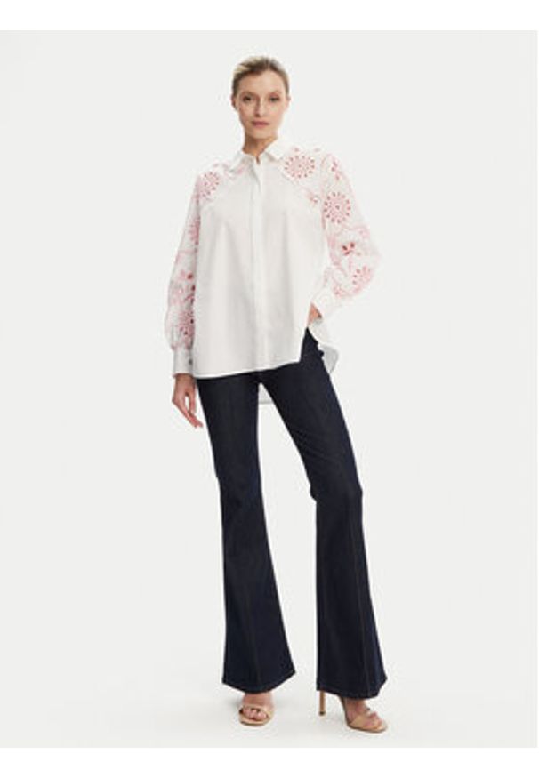 French Connection Koszula 72YBB Biały Relaxed Fit. Kolor: biały. Materiał: bawełna