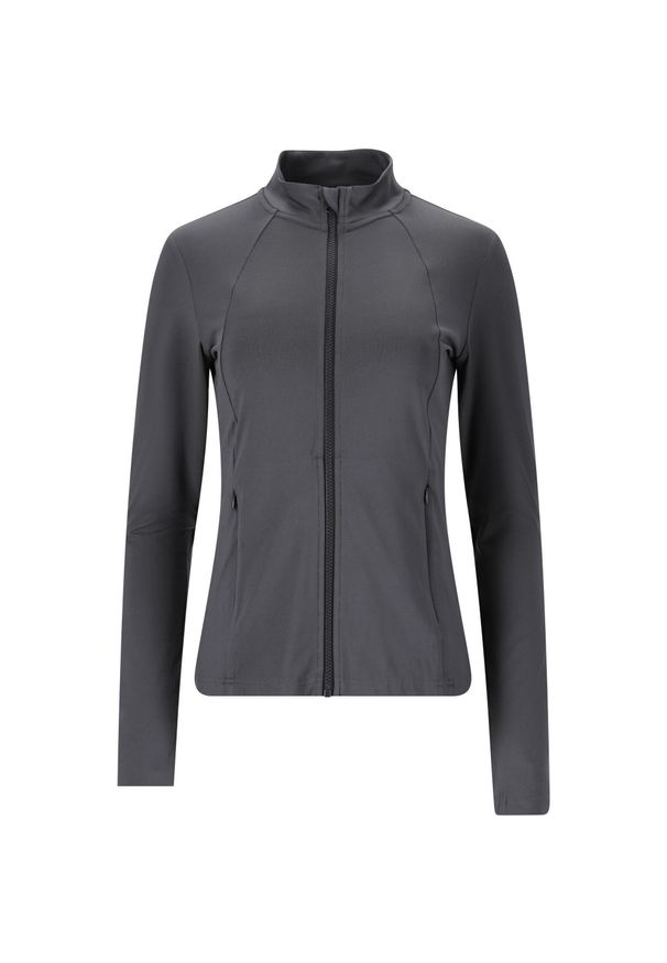 ENDURANCE - Bluza midlayer damska Endurance Anthea. Kolor: brązowy, wielokolorowy, szary. Długość rękawa: długi rękaw. Sport: fitness