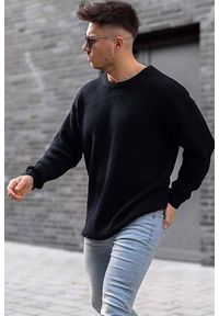 IVET - Sweter męski MARCUS BLACK. Kolor: czarny. Materiał: materiał, dzianina. Sezon: zima, jesień #1