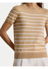 Lauren Ralph Lauren - LAUREN RALPH LAUREN T-Shirt Eyelah 200P13973002 Beżowy Regular Fit. Kolor: beżowy. Materiał: syntetyk #9