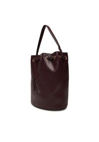 Calvin Klein Torebka Bold Ck Large Bucket Bag LV04F3232G Bordowy. Kolor: czerwony. Materiał: skórzane #3