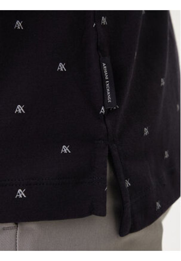 Armani Exchange Polo XM000735 AF10356 FB434 Czarny Regular Fit. Typ kołnierza: polo. Kolor: czarny. Materiał: bawełna