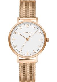 Zegarek OBAKU Zegarek damski Obaku Denmark V248LXVIMV różowe złoto. Kolor: złoty, wielokolorowy, różowy #1