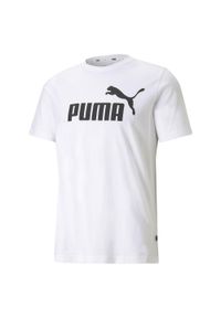 Koszulka męska sportowa Puma ESS Logo Tee. Kolor: biały. Materiał: materiał #1