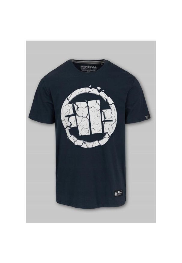 PITBULL - Pitbull T-shirt bawełniany, klasyczny model Scratch niebieski. Kolor: niebieski. Materiał: bawełna