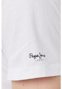 Pepe Jeans - T-shirt WALLACE. Okazja: na co dzień. Kolor: biały. Materiał: dzianina. Wzór: gładki. Styl: casual