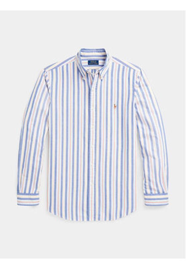 Polo Ralph Lauren Koszula 710928920003 Niebieski Custom Fit. Typ kołnierza: polo. Kolor: niebieski. Materiał: bawełna
