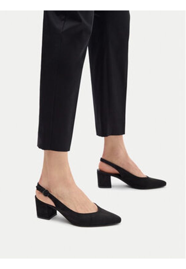Jenny - JENNY Czółenka S4P96928-01 Czarny. Kolor: czarny. Materiał: materiał