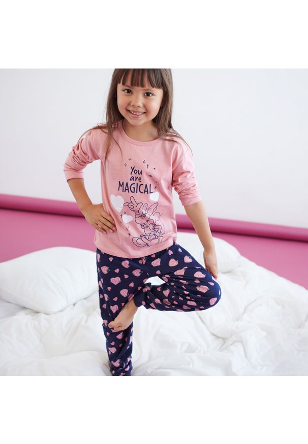 Sinsay - Dwuczęściowa piżama Myszka Minnie - Granatowy. Kolor: niebieski. Wzór: motyw z bajki
