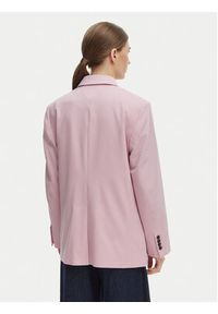 TOMMY HILFIGER - Tommy Hilfiger Marynarka WW0WW50784 Różowy Relaxed Fit. Kolor: różowy. Materiał: syntetyk #4