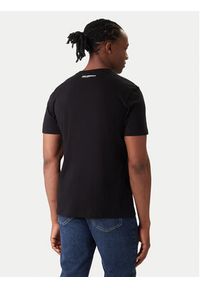 Karl Lagerfeld - KARL LAGERFELD T-Shirt A2M46038 Czarny Regular Fit. Typ kołnierza: dekolt w karo. Kolor: czarny. Materiał: bawełna #2