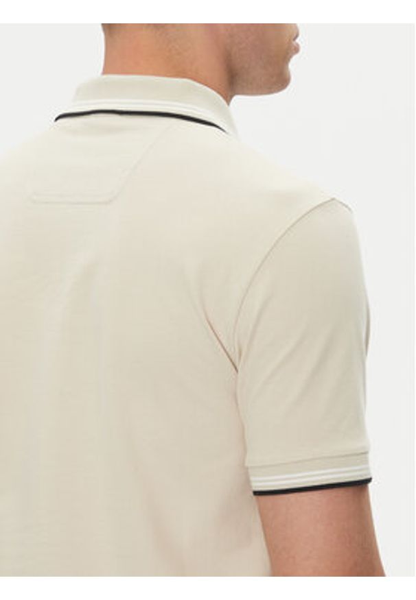 BOSS Polo Paul 50506193 Beżowy Slim Fit. Typ kołnierza: polo. Kolor: beżowy. Materiał: bawełna