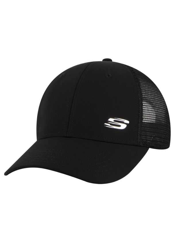 skechers - Czapka z daszkiem dla dorosłych Skechers Sport S Metal Hat Cap. Kolor: czarny. Materiał: poliester. Styl: sportowy