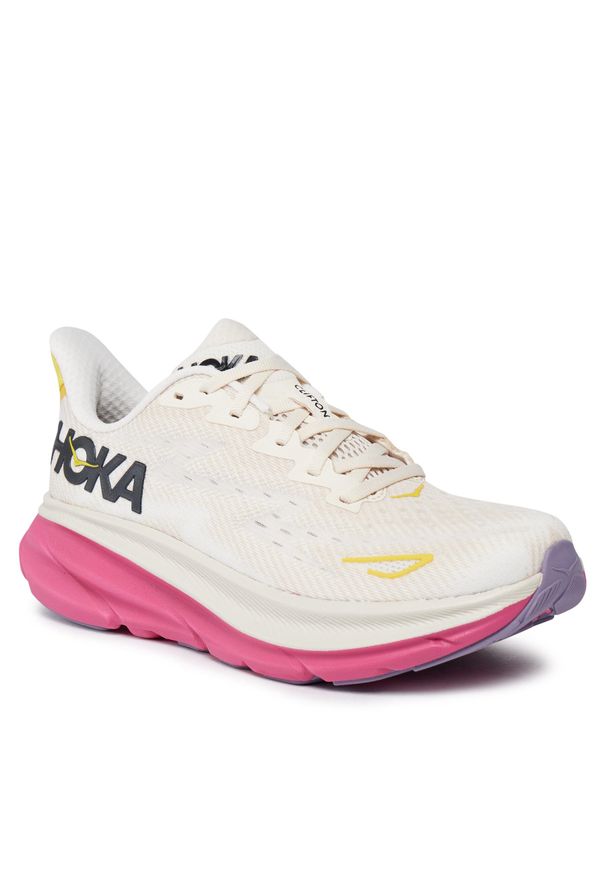 HOKA - Buty Hoka Clifton 9 1127896-EBDB White/Pink. Kolor: biały. Materiał: materiał