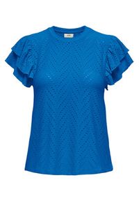 JDY Bluzka Carla 15351452 Niebieski Regular Fit. Kolor: niebieski. Materiał: syntetyk #6