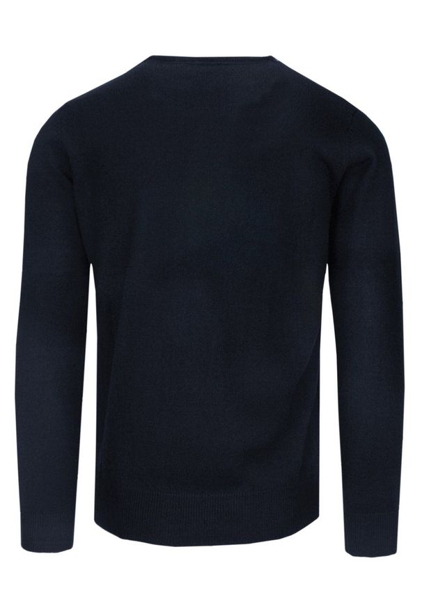 Brave Soul - Sweter Ciemny Granatowy Melanżowy Okrągły Dekolt Męski Jednokolorowy -BRAVE SOUL. Okazja: na spotkanie biznesowe, do pracy, na co dzień. Kolor: niebieski. Materiał: akryl. Wzór: melanż. Styl: elegancki, biznesowy, casual