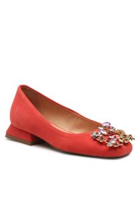 Baleriny R.Polański 1583 Koralowy Zamsz. Kolor: pomarańczowy. Materiał: zamsz #1