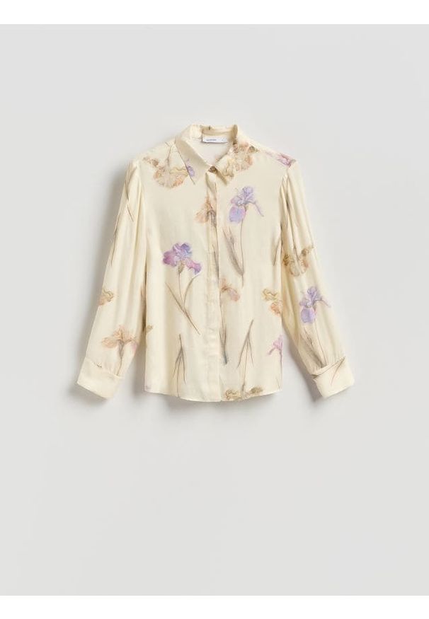 Reserved - Wiskozowa koszula w kwiaty - wielobarwny. Materiał: wiskoza. Wzór: kwiaty