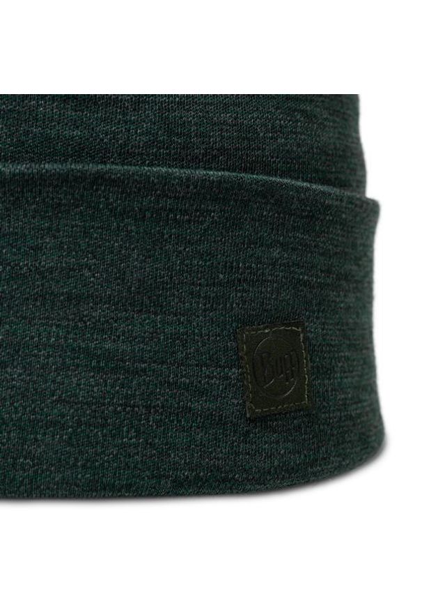 Buff - Czapka zimowa z wełny merino heavyweight. Kolor: zielony. Materiał: wełna. Sezon: zima. Styl: sportowy