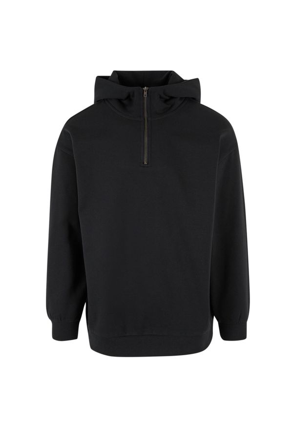 Zapinana na zamek bluza z kapturem i stójką Urban Classics. Typ kołnierza: kaptur, kołnierzyk stójkowy. Kolor: czarny. Materiał: poliester, bawełna