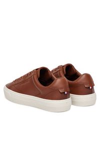 TOMMY HILFIGER - Tommy Hilfiger Sneakersy Premium Dress Cupsole Cognac FM0FM05771 Brązowy. Kolor: brązowy. Materiał: skóra #5