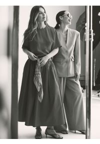 Reserved - Bawełniana spódnica midi - czerwony. Kolor: czerwony. Materiał: bawełna #1