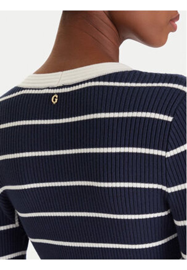 Guess Sukienka dzianinowa W5YK98 Z2YK2 Granatowy Slim Fit. Kolor: niebieski. Materiał: wiskoza