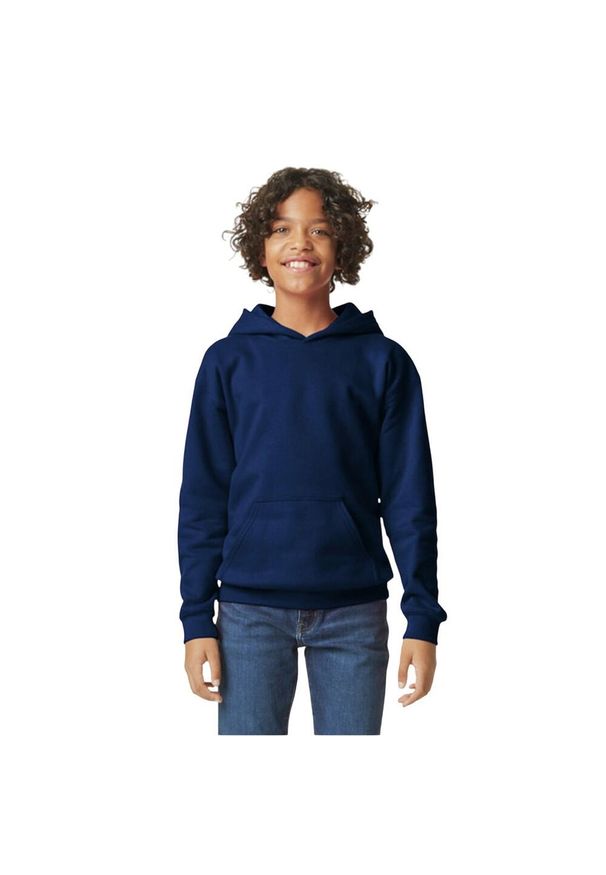 GILDAN - Bluza Dziecięca Softstyle Plain Fleece Midweight Hoodie. Kolor: niebieski