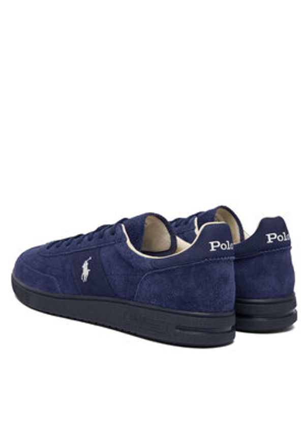Polo Ralph Lauren Sneakersy 809P01617003 Granatowy. Kolor: niebieski. Materiał: skóra, zamsz