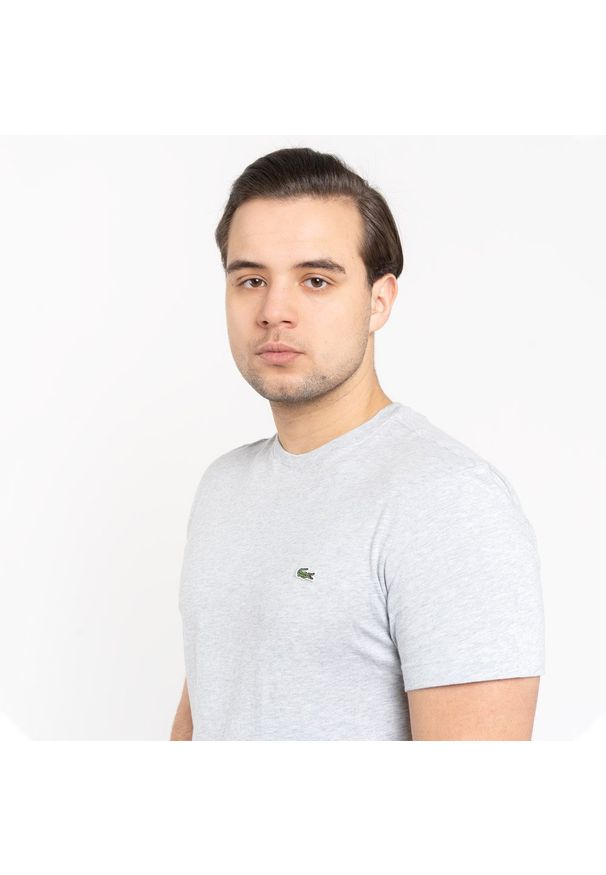 Koszulka męska Lacoste (TH2038-CCA). Typ kołnierza: polo. Kolor: szary. Materiał: dzianina. Długość: krótkie. Sezon: lato. Sport: bieganie