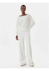 Liu Jo Sport Sweter TF5206 MS63L Écru Regular Fit. Materiał: syntetyk. Styl: sportowy