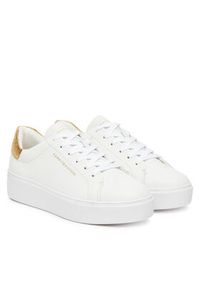 TOMMY HILFIGER - Tommy Hilfiger Sneakersy Essential Platform Court Sneaker FW0FW08756 Biały. Kolor: biały. Materiał: skóra. Obcas: na platformie #4